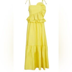 Tanya Taylor Delphine Dress in Lemon